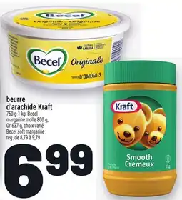 Metro BEURRE D'ARACHIDE KRAFT | BECEL SOFT MARGARINE offer