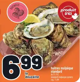 Metro HUÎTRES MALPÈQUE STANDARD | STANDARD MALPEQUE OYSTERS offer