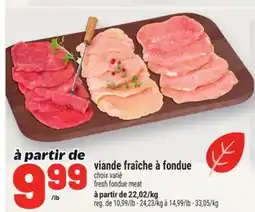 Metro VIANDE FRAÎCHE À FONDUE | FRESH FONDUE MEAT offer
