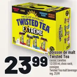 Metro BOISSON DE MALT TWISTED TEA | TWISTED TEA MALT BEVERAGE offer