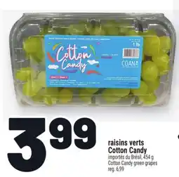 Metro RAISINS VERTS COTTON CANDY | COTTON CANDY GREEN GRAPES offer