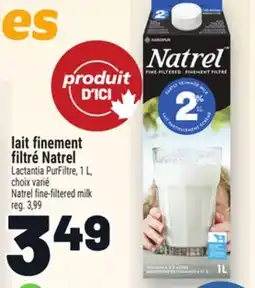 Metro LAIT FINEMENT FILTRÉ NATREL | NATREL FINE-FILTERED MILK offer