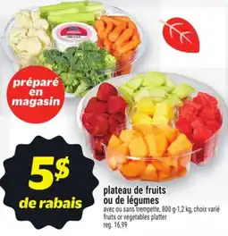 Metro PLATEAU DE FRUITS OU DE LÉGUMES offer