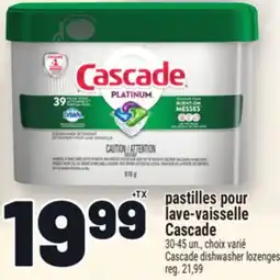 Metro PASTILLES POUR LAVE-VAISSELLE CASCADE | CASCADE DISHWASHER LOZENGES offer