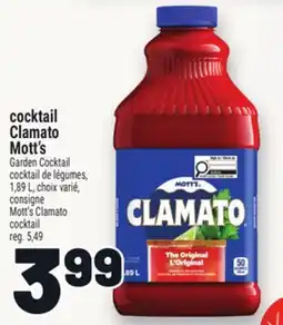 Metro COCKTAIL CLAMATO MOTT'S | MOTT'S CLAMATO COCKTAIL offer