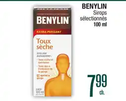 Jean Coutu BENYLIN Sirops sélectionnés offer