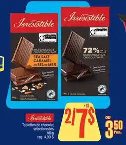 Jean Coutu Tablettes de chocolat sélectionnées offer