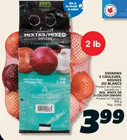 IGA RED, WHITE OR 3-COLOUR ONIONS offer