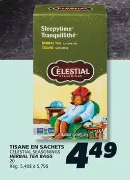 IGA CELESTIAL SEASONINGS HERBAL TEA BAGS offer