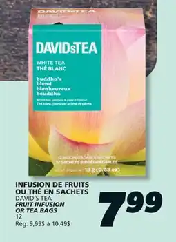 IGA DAVID'S TEA FRUIT INFUSION OR TEA BAGS offer