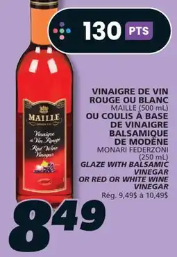 IGA MAILLE RED OR WHITE WINE VINEGAR offer