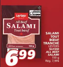 IGA LESTERS SLICED ALL BEEF SALAMI offer