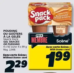 IGA SNACK PACK GEL SNACKS OR PUDDING offer