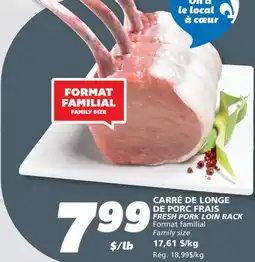 IGA FRESH PORK LOIN RACK offer