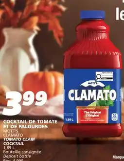 IGA MOTT'S CLAMATO TOMATO CLAM COCKTAIL offer