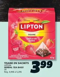 IGA LIPTON HERBAL TEA BAGS offer
