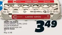 IGA COMPLIMENTS, NUTRI, LOVO OR BURNBRAE WHITE EGGS offer