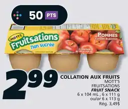 IGA MOTT'S FRUITSATIONS FRUIT SNACK offer