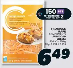 IGA COMPLIMENTS SHREDDED CHEESE offer