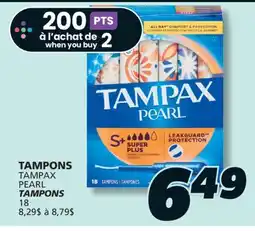 IGA TAMPAX PEARL TAMPONS offer