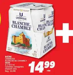 IGA UNIBROUE BLANCHE DE CHAMBLY BEER offer
