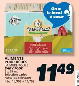IGA LA MÈRE POULE BABY FOOD offer