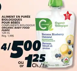 IGA COMPLIMENTS BIOLOGIQUE ORGANIC BABY FOOD offer
