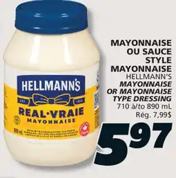 IGA HELLMANN'S MAYONNAISE offer