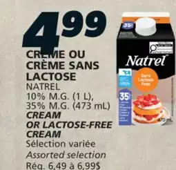 IGA NATREL LACTOSE-FREE CREAM offer