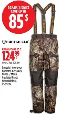 Canadian Tire Men's Insulated Pants offer