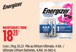 Canadian Tire Energizer Ultimate Lithium Batteries offer