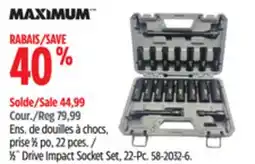 Canadian Tire 1⁄2˝ Drive Impact Socket Set, 22-Pc offer