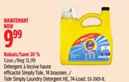 Canadian Tire Tide Simply Laundry Detergent HE offer