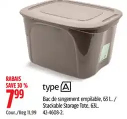 Canadian Tire Stackable Storage Tote offer