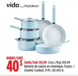 Canadian Tire vida by PADERNO Ceramic Cookset, 9-Pc offer