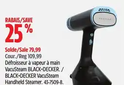 Canadian Tire BLACK+DECKER VacuSteam Handheld Steamer offer