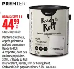 Canadian Tire Ready to Roll Interior Paint, Primer, Trim or Ceiling Paint offer