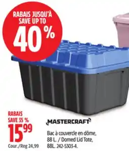 Canadian Tire MASTERCRAFT Domed Lid Tote offer