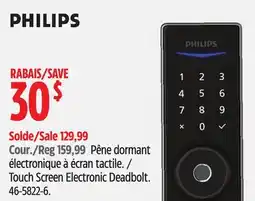 Canadian Tire Touch Screen Electronic Deadbolt offer