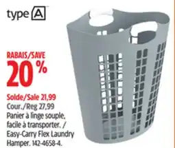 Canadian Tire TYPE A Easy-Carry Flex Laundry Hamper offer