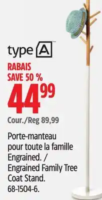 Canadian Tire Engrained Family Tree Coat Stand offer