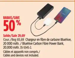 Canadian Tire Bluehive Carbon Fibre Power Bank, 20,000 mAh offer