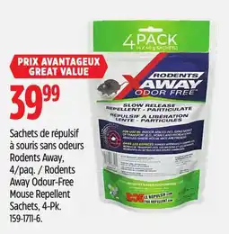 Canadian Tire Rodents Away Odour-Free Mouse Repellent Sachets, 4-Pk offer