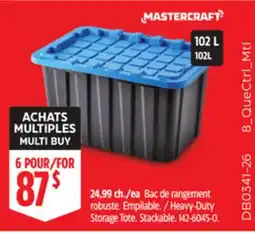 Canadian Tire Mastercraft Heavy-Duty Storage Tote offer