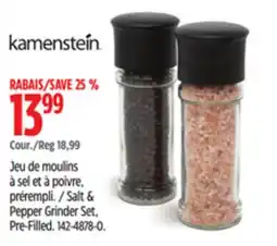 Canadian Tire Salt & Pepper Grinder Set, Pre-Filled offer