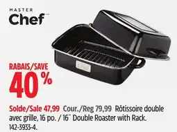 Canadian Tire Master Chef 16˝ Double Roaster with Rack offer