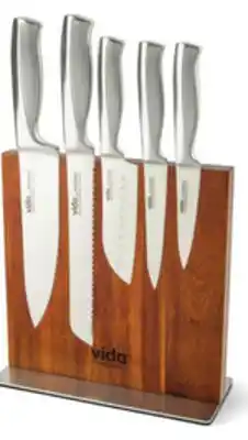 Canadian Tire Vida by Paderno 6-Pc Magnetic Knife Block Set offer