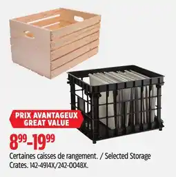 Canadian Tire Selected Storage Crates offer