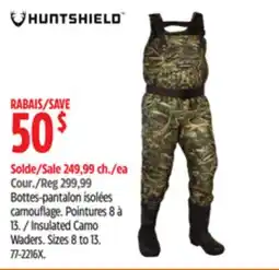 Canadian Tire Huntshield Insulated Camo Waders offer