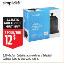 Canadian Tire Selected Garbage Bags offer